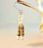 Aquamarine, Shell And Sterling Silver Earrings - Handmade In Devon - Free UK P&P - Image 1