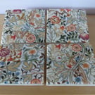 Set of 4 'William Morris' Design Coasters