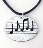 Oval Musical Notes Pendant - Image 6