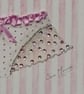 Pink and cream bra and knickers painting with hand-stitched sequins and ribbon - Image 2