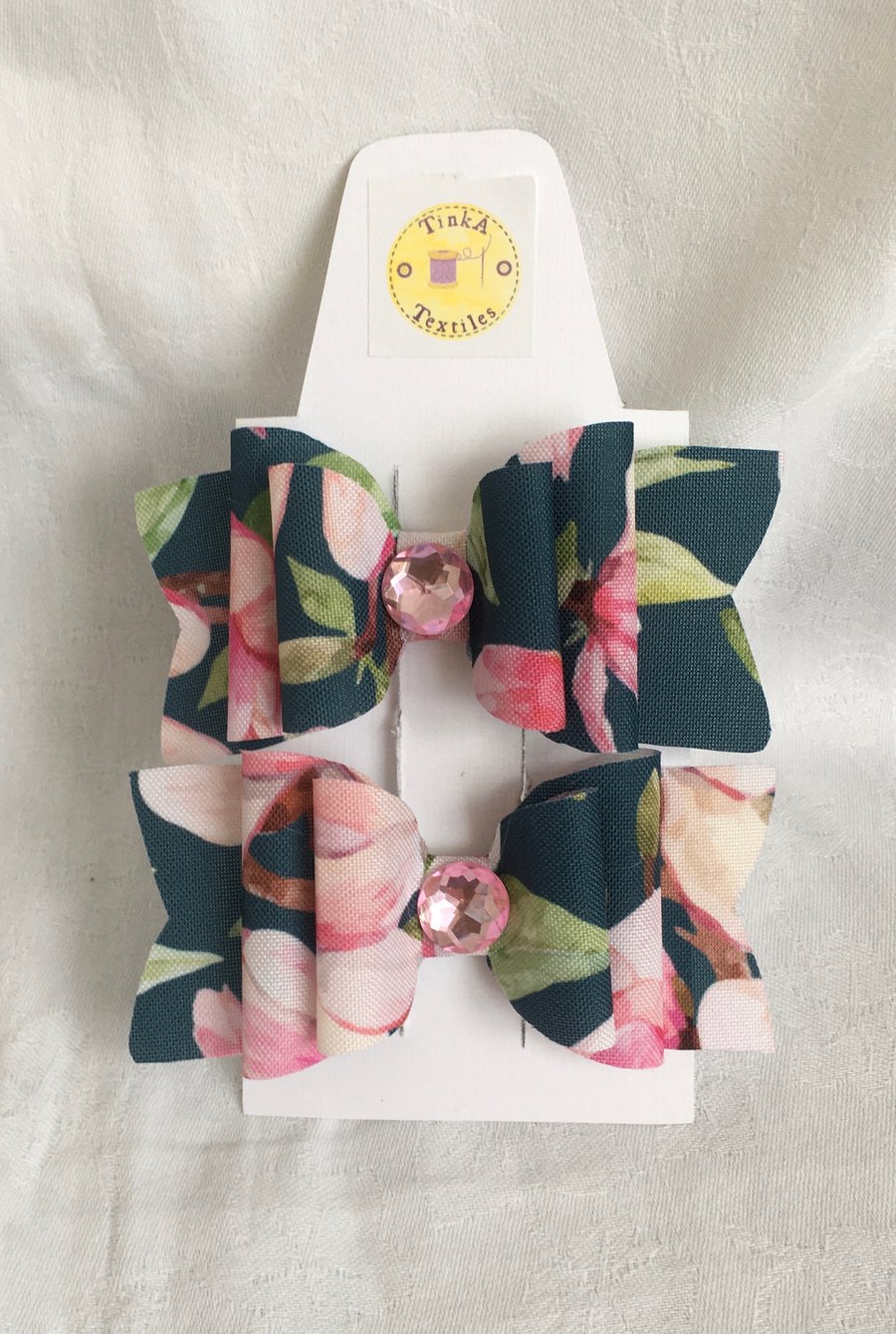 Pretty Magnolia Hair Bow Clips, Hair Bows, Hair Clips, Bow Hair Accessories.