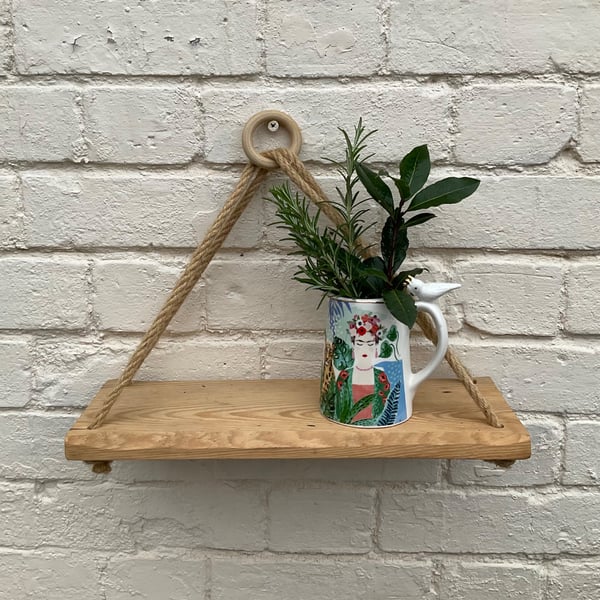 Rustic Handmade Reclaimed Wooden Shelf Garden Conservatory or Indoor Use