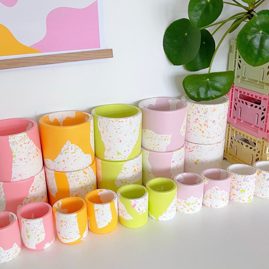 Medium Terrazzo Plant Pot - available in 6 designs!