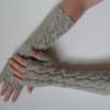 Merino Wool Wrist Warmers Beige