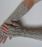 Merino Wool Wrist Warmers Beige - Image 1
