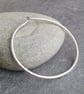 Twisted silver bangle, Wave bracelet, Oval ladies bangle - Image 7