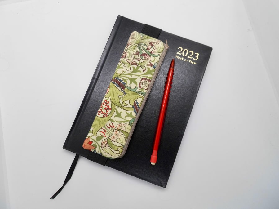 Golden Lily pencil case elasticated for cover of notebook diary journal 