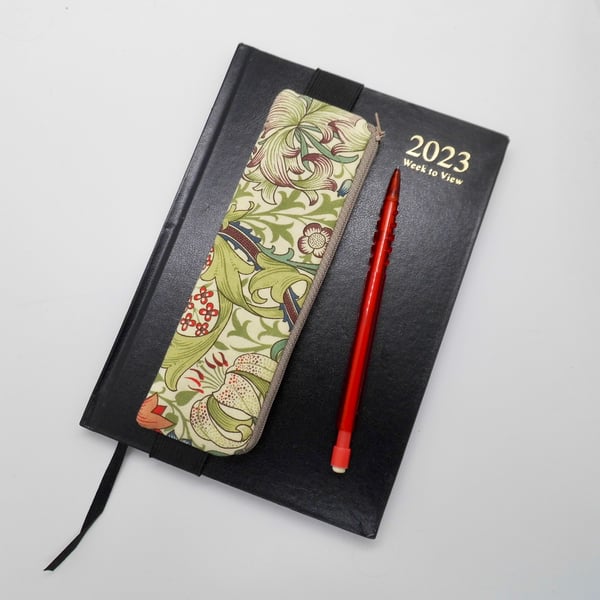 Golden Lily pencil case elasticated for cover of notebook diary journal 