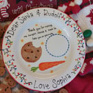 Christmas Eve plate personalised santa plate father christmas plate