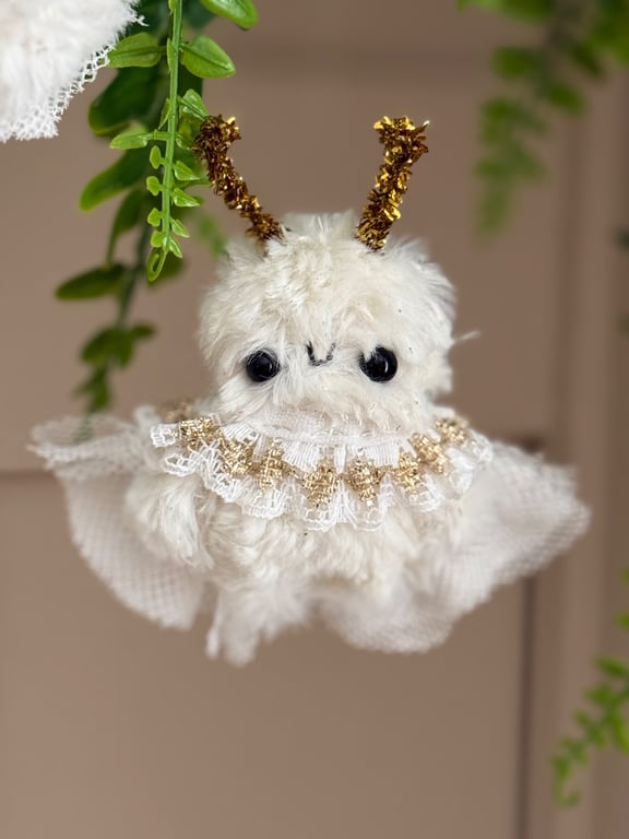 Gold Cream Plush Christmas Moth