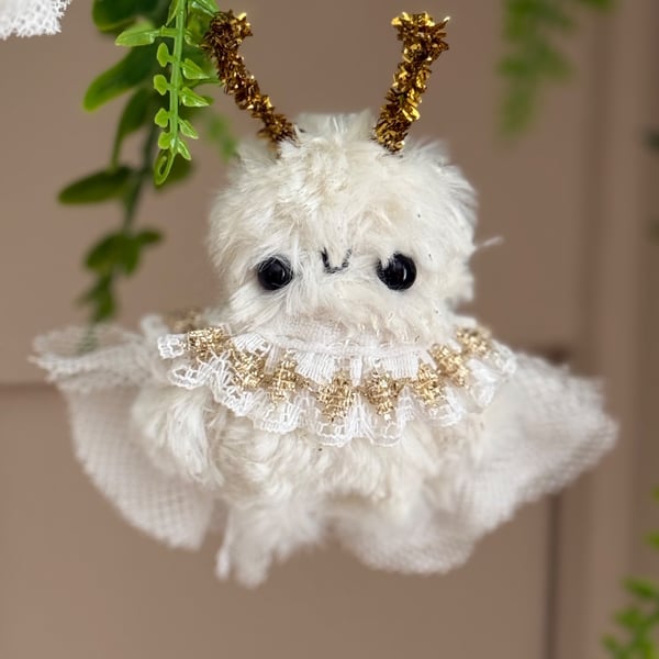 Gold Cream Plush Christmas Moth