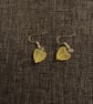 Yellow heart droplet earrings