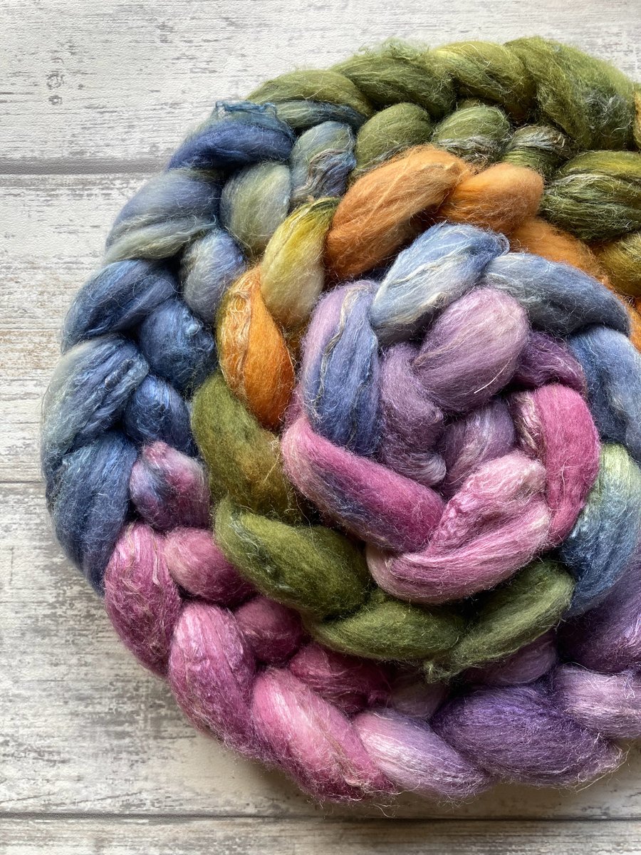 Merino Silk Linen Spinning fibre 100g Pedlars Path