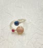 Adjustable Sterling Silver Gemstone Ring, Handmade UK