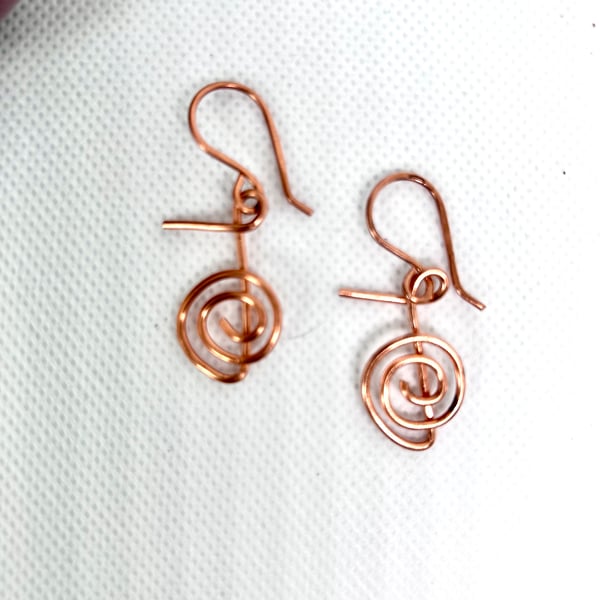 Reiki Symbol Copper Earrings - Spiritual, Mindfulness, Wellbeing