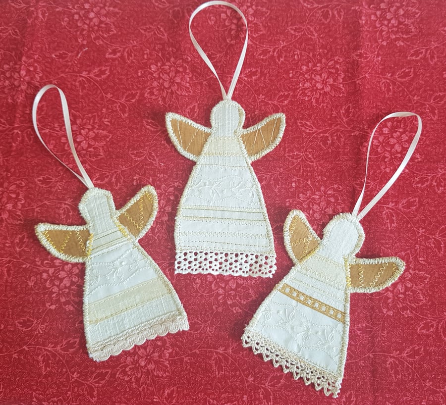 Textile Angel hanging decoration 