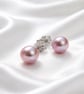 10mm Button Freshwater Pearl Sterling Silver Stud Earrings - Image 2