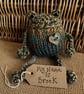Handmade Knitted Frog Brook – One of a Kind Frog Ornament Whimsical Gift