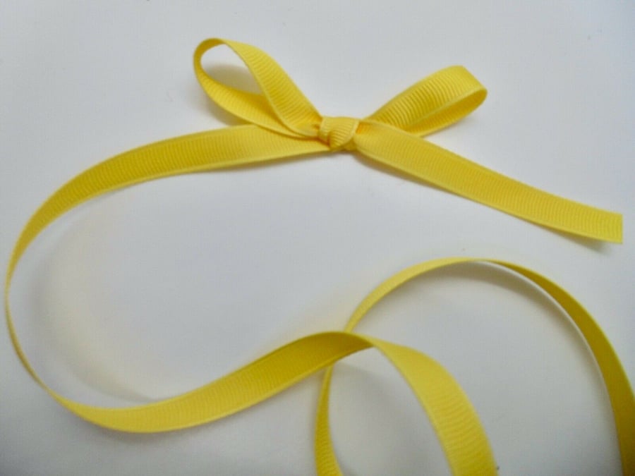 3 metres yellow grosgrain ribbon 10mm wide East... - Folksy