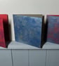 Steampunk Gelli Printed Art Greeting Cards Set One Off Cogs - Image 2