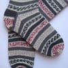 hand knit mens wool socks UK 9-11