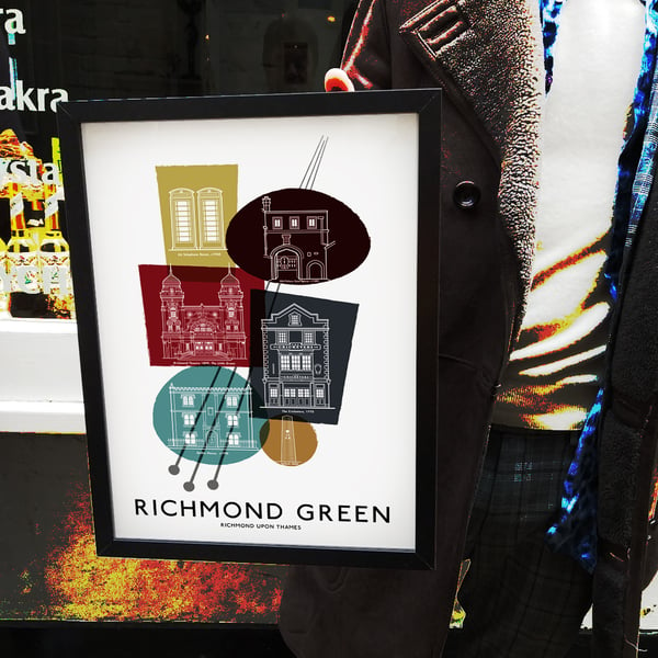 RICHMOND GREEN 60's RETRO A3 Print