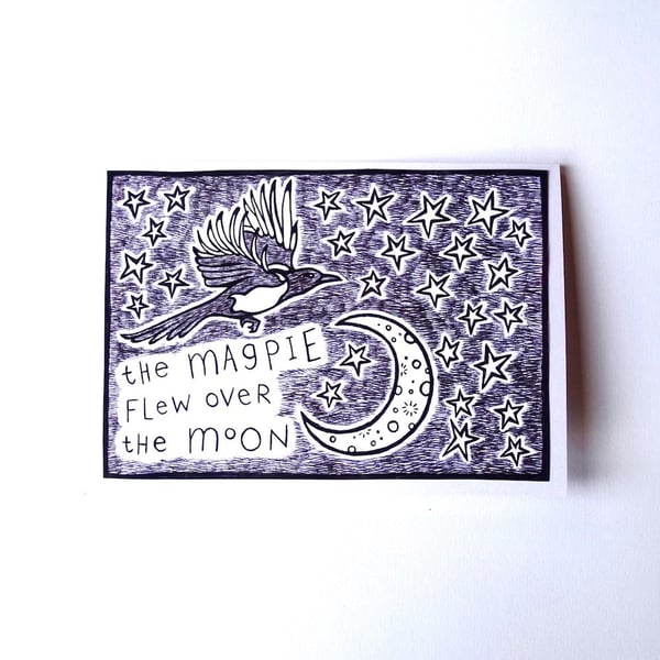 Magpie Moon Card - SALE ITEM READY TO SHIP