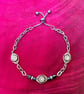 Gunmetal Chain Slider Bracelet.