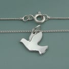 Petite Sterling Silver Dove Pendant – Peace and Hope Jewellery
