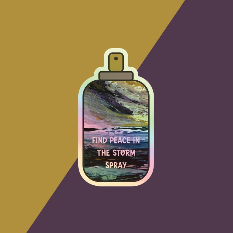 'Peace' Holographic Die Cut Sticker