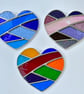 Stained Glass Patchwork Heart Suncatcher - Handing Decoration - Multi coloured - Image 5