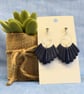 Fan  Earrings with Metallic Hoops - Image 3