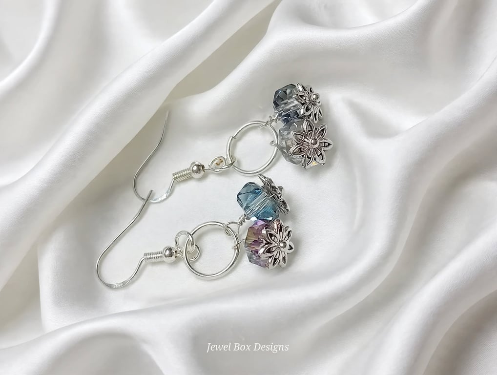 Aura Faceted Glass Bead Earrings