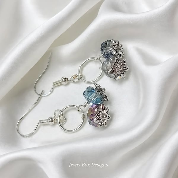 Aura Faceted Glass Bead Earrings