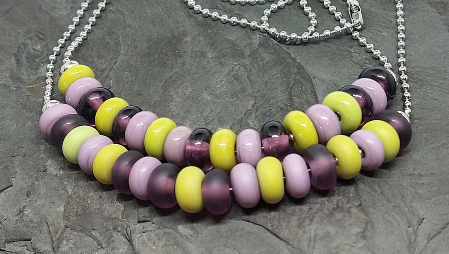 Thorn Colour Swatch Lampwork Necklace