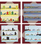 Greetings cards - pack of 4 - coastal