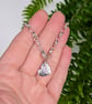 Hammered Heart Sterling Silver Chunky Charm Bracelet  - Image 4