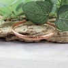Copper Cuff. Forged Rustic Pattern Antiqued Finish, Size Medium