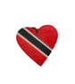 Trinidad flag earrings, love Trinidad and Tobago, loveheart jewellery, caribbean - Image 3