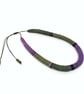 Felted cord necklace - shades of greens and purple - Image 3
