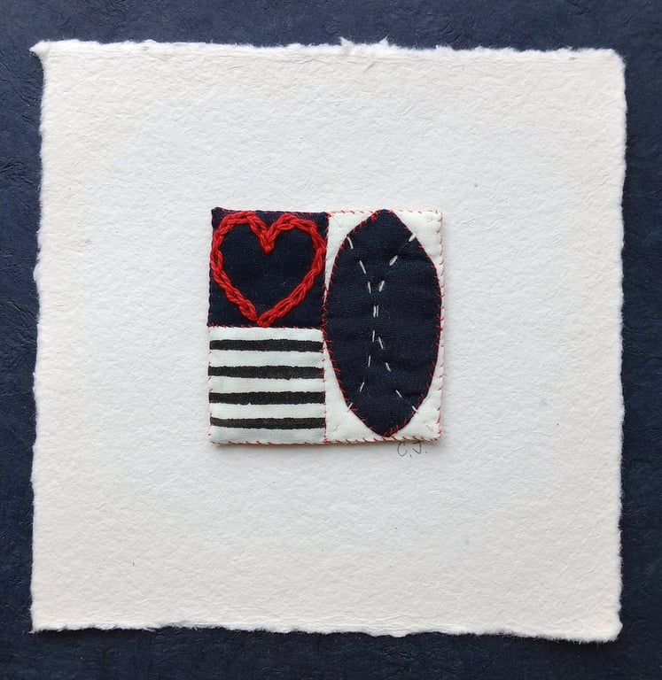 No 9 Miniature Textile Art Quilt