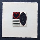 No 9 Miniature Textile Art Quilt