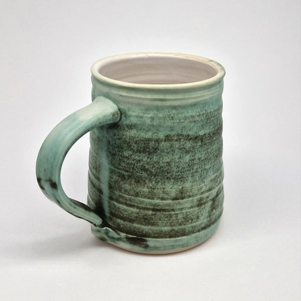 Large, Teal, Hand-Thrown Stoneware Mug 55