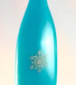 Long Light Blue & Silver Fused Glass Christmas Tree Decoration  - Image 2