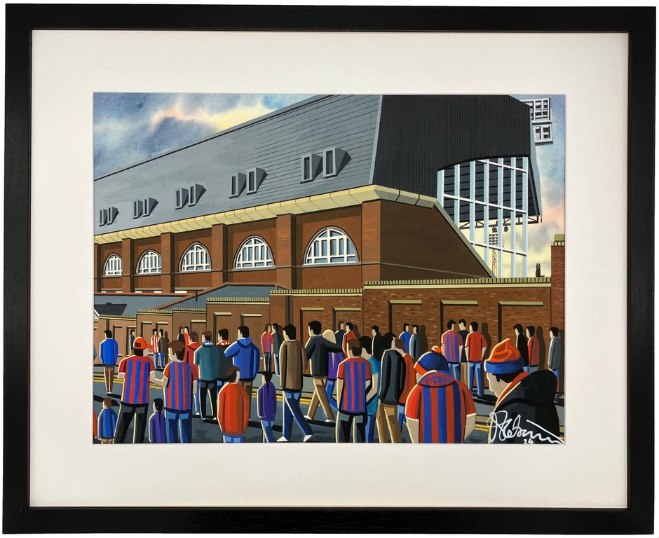 Crystal Palace, Selurst PK, Framed Football Art Print. 20" x 16" Frame Size