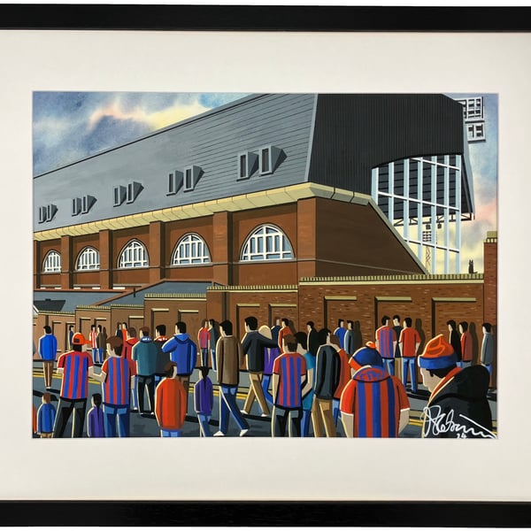 Crystal Palace, Selurst PK, Framed Football Art Print. 20" x 16" Frame Size
