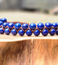 Lapis Lazuli Beaded Macrame Bracelet - Adjustable Gemstone Bracelet  - Image 4