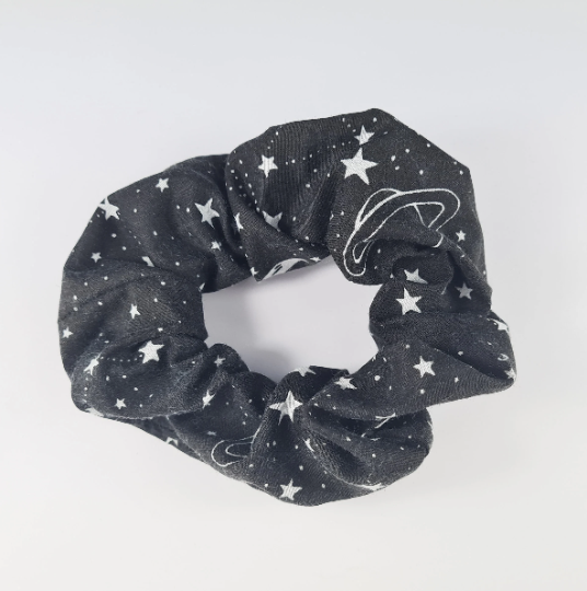 Halloween Space Planet Scrunchie, Astrology 90s XL Large Fluffy Scrunchies