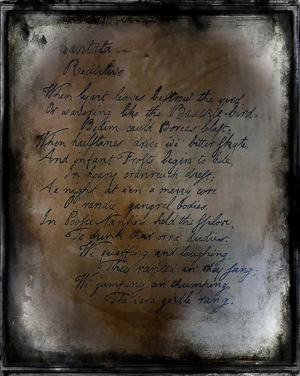 Rabbie Burns excerpt art photography