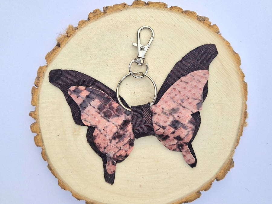Leather Butterfly Bag Charm